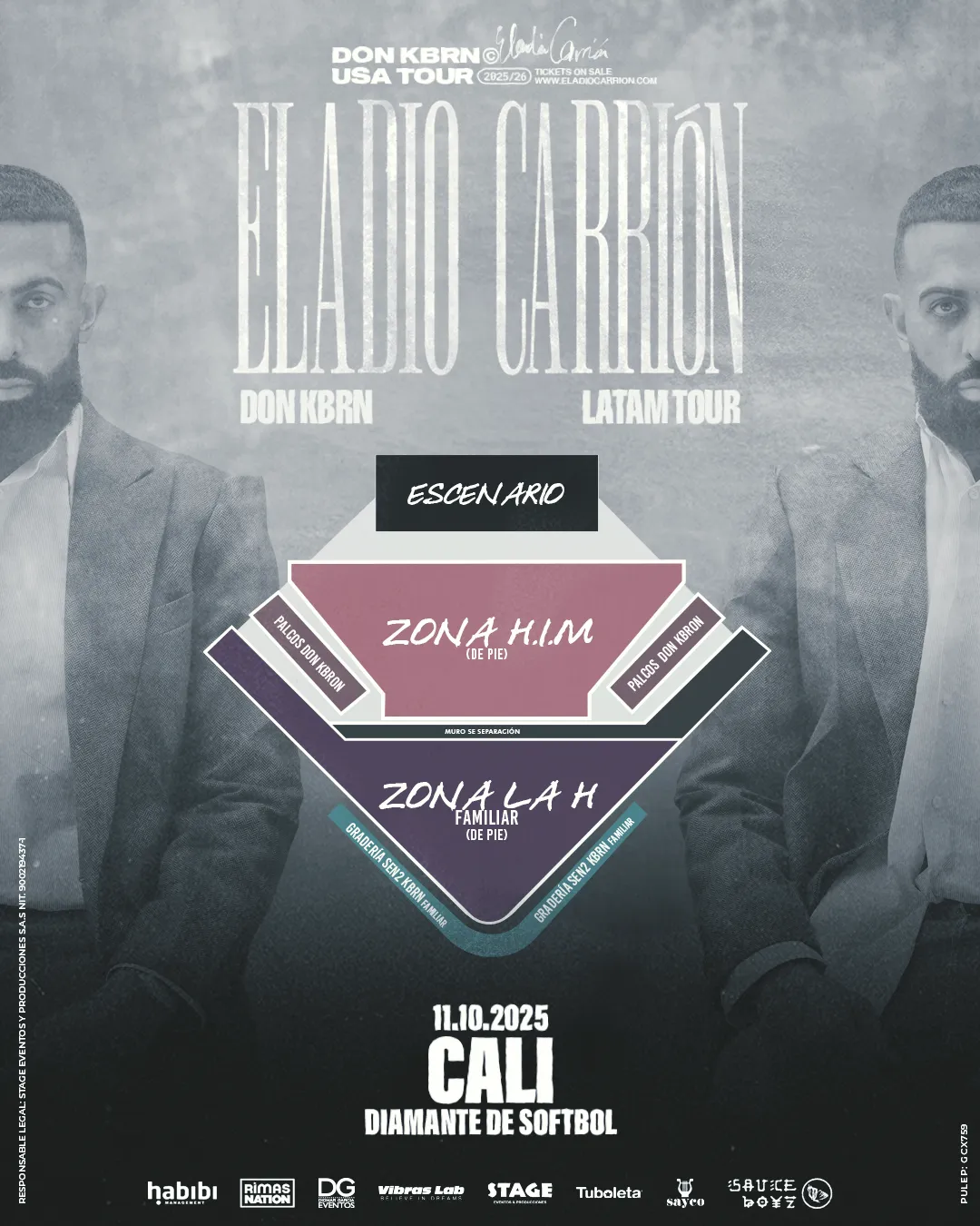 Eladio Carrión en Cali: una noche de trap y flow con el “Don Kbrn World Tour”