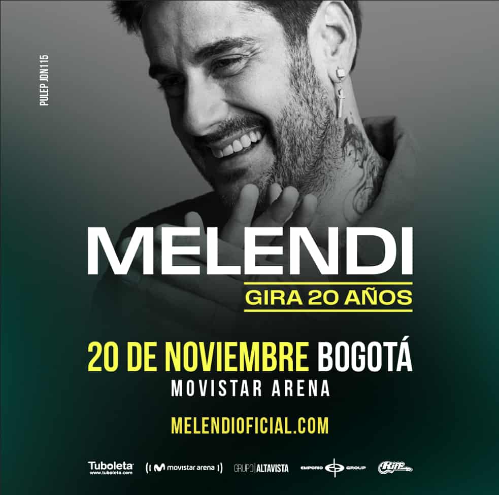 Melendi celebra 20 años de carrera con un concierto inolvidable en Bogotá